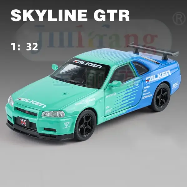 1:32 Scale SKYLINE GTR Diecast Pull Back Car - Image 7