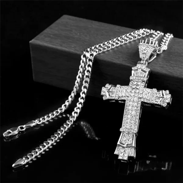 Christian Bling Jesus Head Pendant Necklace - Image 9