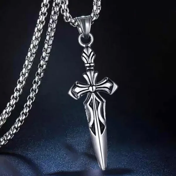 Titanium Steel Sword Pendant Necklace for Women - Image 2