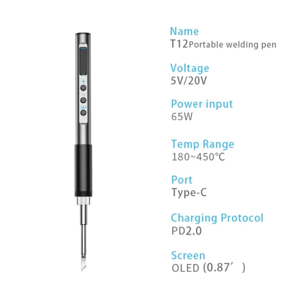 Portable T12 Electric Soldering Iron 65W - Image 4