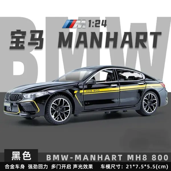 1:24 BMW M8 MH8 800 Diecast Alloy Model - Image 7