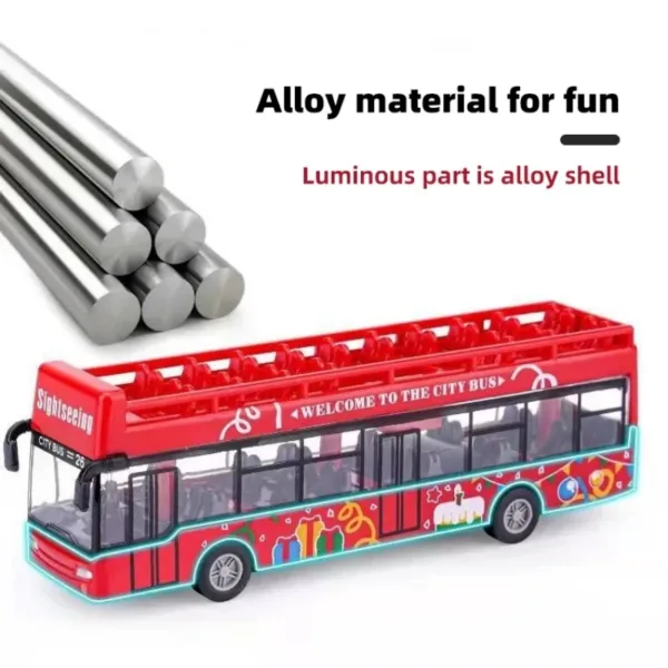 15CM Pull Back Alloy Bus Toy for Kids - Image 3