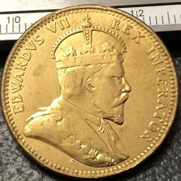 1908 Cyprus Half Piastre Bronze Coin Replica - Image 2