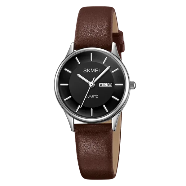 Elegant Women's Leather Strap Quartz Watch - Image 9