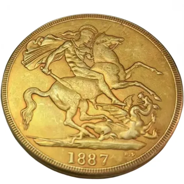 1887 Victoria 24K Gold Plated Coin