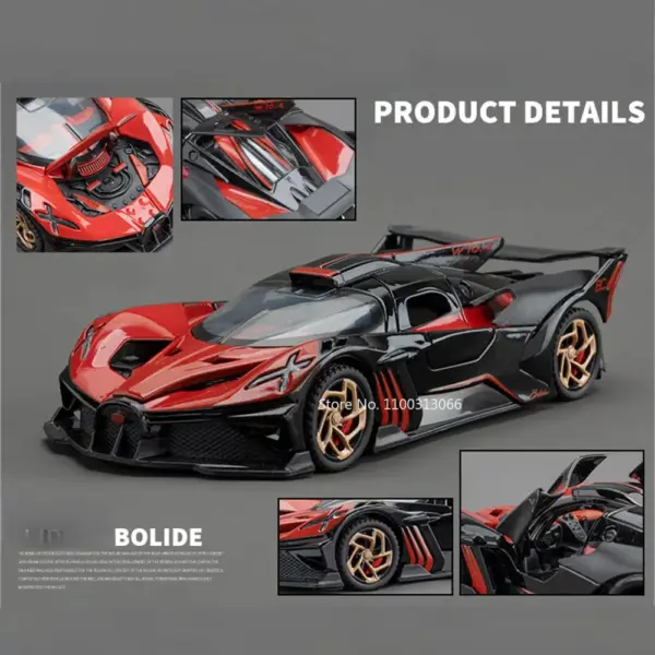 1:32 Scale Alloy Sport Car Model with Sound - Image 5