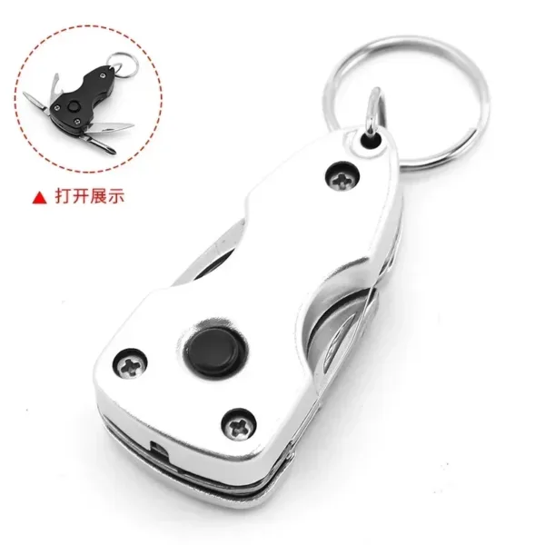 6-in-1 Folding Mini Keychain Knife with LED - Image 12