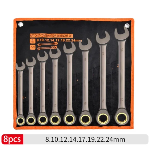 8-24mm Ratcheting Wrench Set 6/8/10Pcs - Image 7