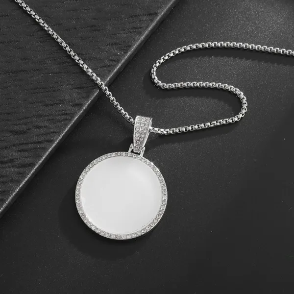 Round Photo Frame Pendant Necklace Unisex - Image 5