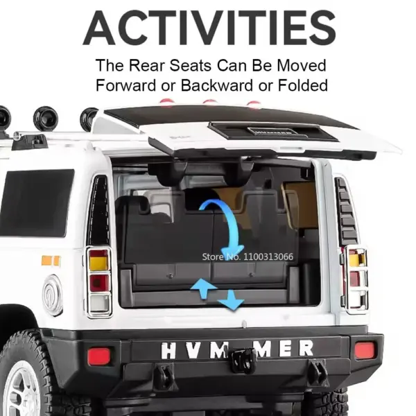 1:18 Hummer H2 Diecast Model Car with Sound - Image 4