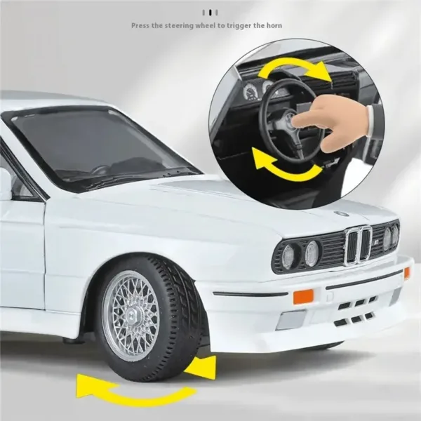 1:24 BMW M3 E30 Alloy Car Model - Image 3