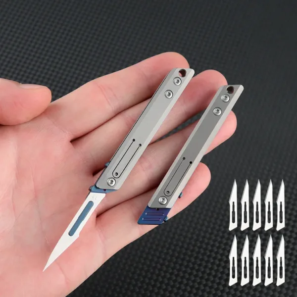 Titanium Alloy Folding Knife with 10 Blades - Image 4