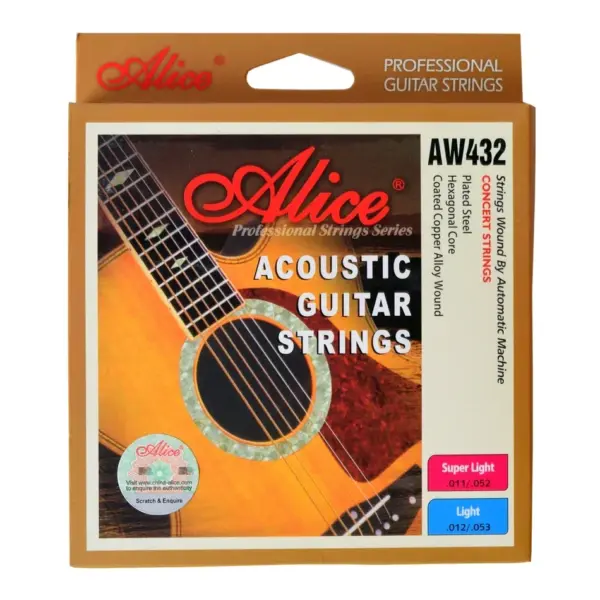 Alice AW432 Acoustic Guitar Strings Set 011-052 - Image 2