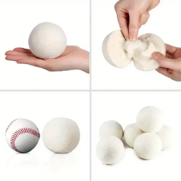 3pcs Eco-Friendly Wool Dryer Balls Set - Image 2