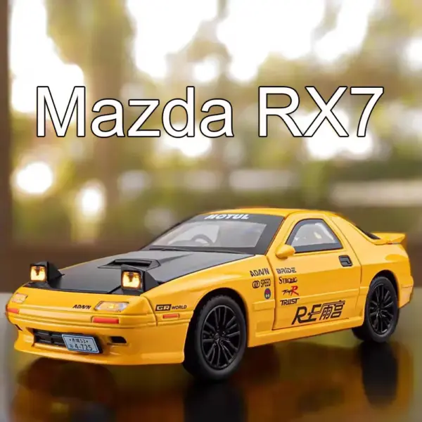 1:32 Mazda RX7 Alloy Car Model with Lights