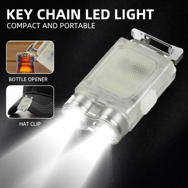 Compact Keychain LED Light with Magnet