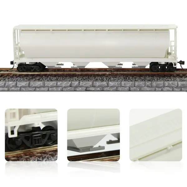 HO Scale Unassembled Cylindrical Grain Hopper Model - Image 4