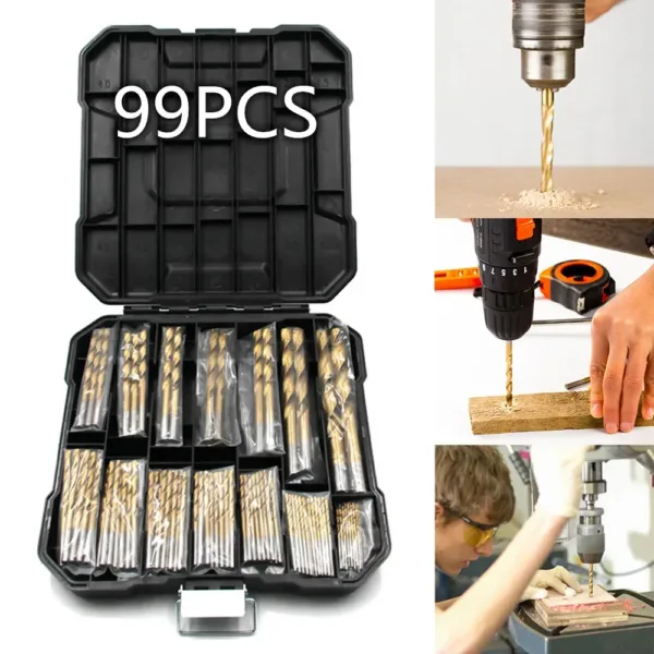 99PCS HSS Twist Drill Bit Set for Metal - Image 2