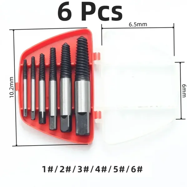 5/6 Piece Damaged Screw Extractor Tool Set - Image 3