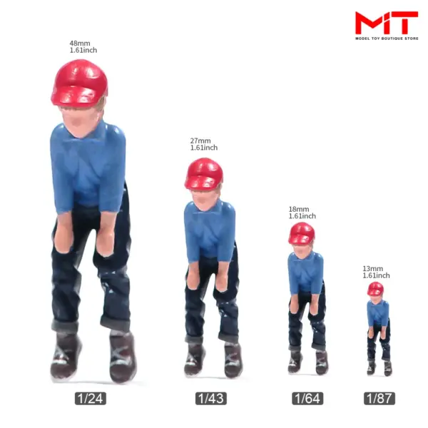 Miniature Model Man on Bench 1/87 to 1/24 - Image 8