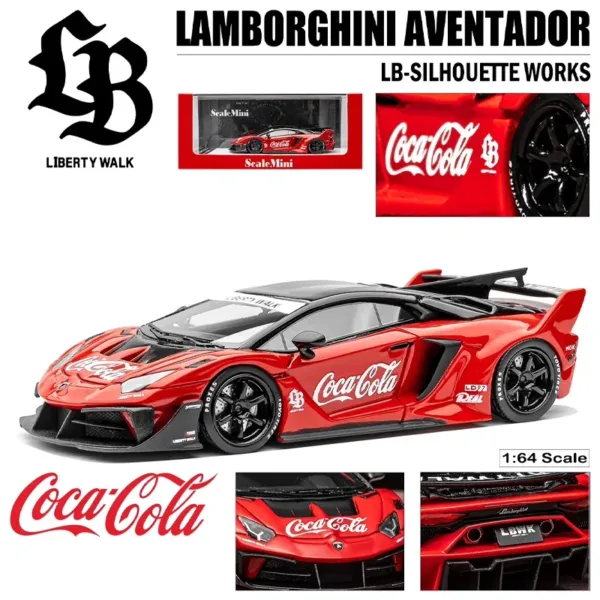 1/64 Lamborghini Aventador Diecast Toy Model - Image 2