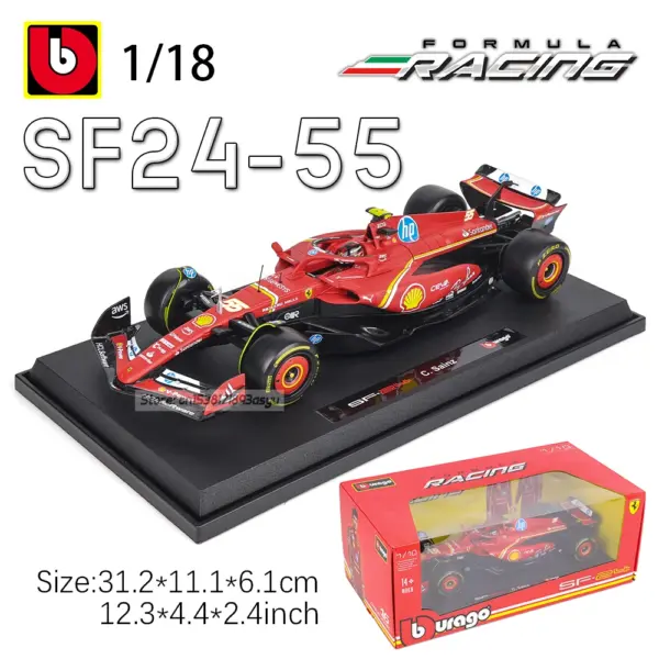 Bburago 1:18 Ferrari SF23 Leclerc Model Car - Image 10