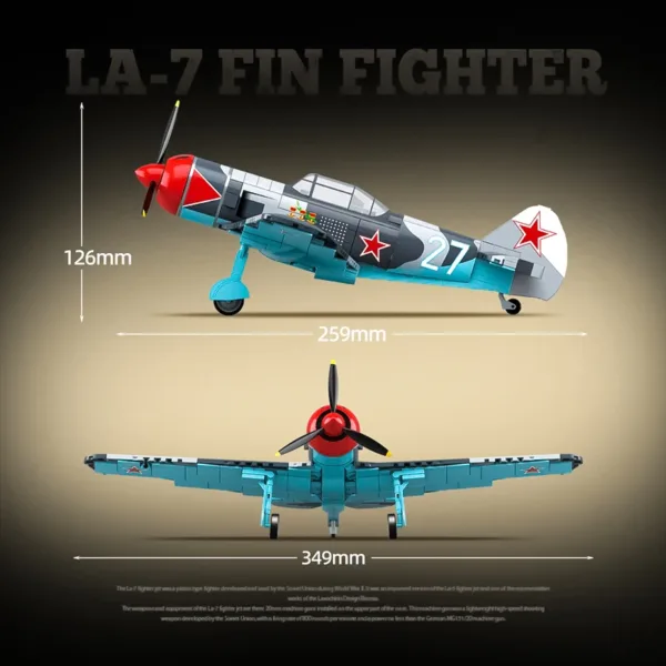 La-7 WWII Fighter Model Assembly Blocks - Image 4