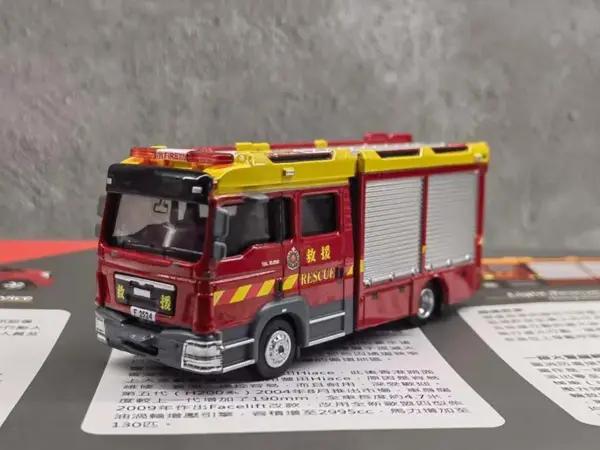 1/64 Scale Fire Rescue Vehicle Toy Set - Image 2