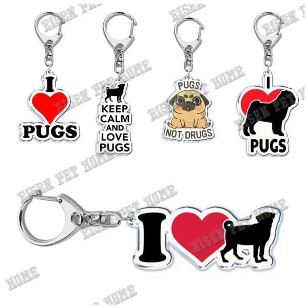 Cute PUG Keychain Pendant for All Occasions - Image 3