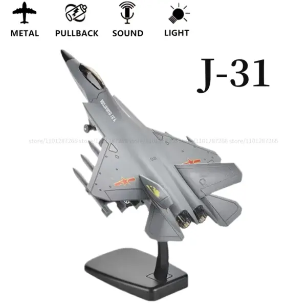 Pullback Jet Fighter Model with Lights and Sound - Image 14