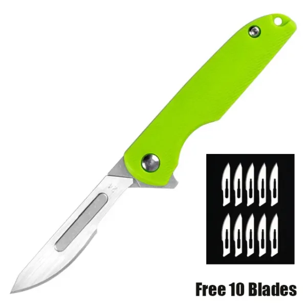 Mini Folding Knife with 10 Replaceable Blades - Image 9