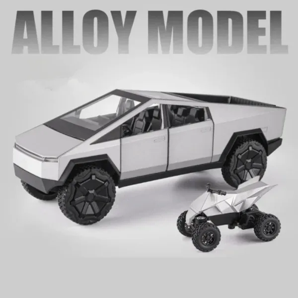 1:24 Tesla Cybertruck Alloy Model Car - Image 7