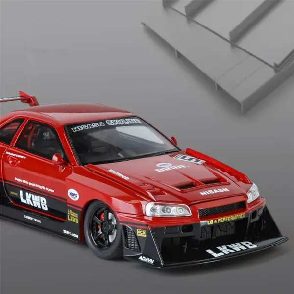 1:24 Nissan Skyline GTR R34 Alloy Model Car - Image 3