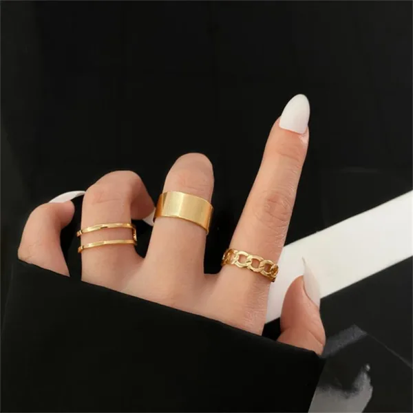 Bohemian Cross Wide Ring Set for Women - Image 20