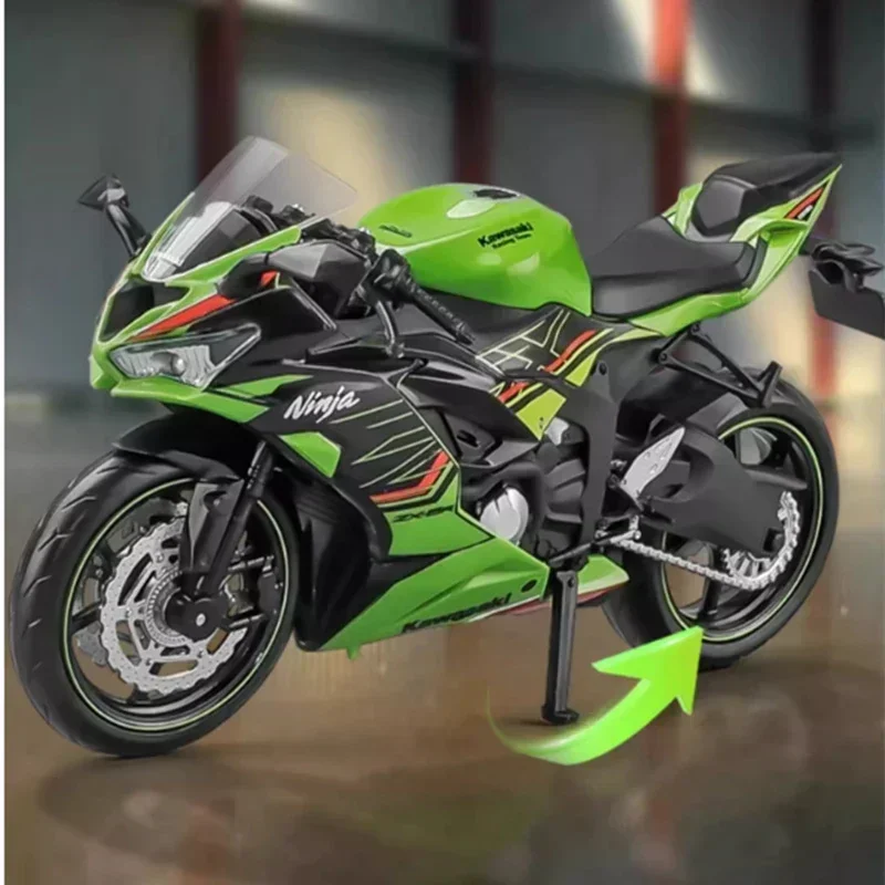 1:12 Alloy Kawasaki Ninja ZX-6R Motorcycle Model 5 1:12 Alloy Kawasaki Ninja ZX-6R Motorcycle Model - Image 5