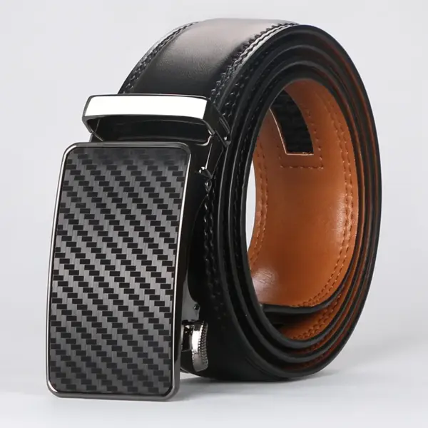 Men's Genuine Leather Automatic Buckle Belt - Image 7
