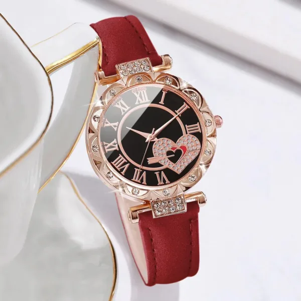 6PCS Women's Watch and Bracelet Jewelry Set - Image 4