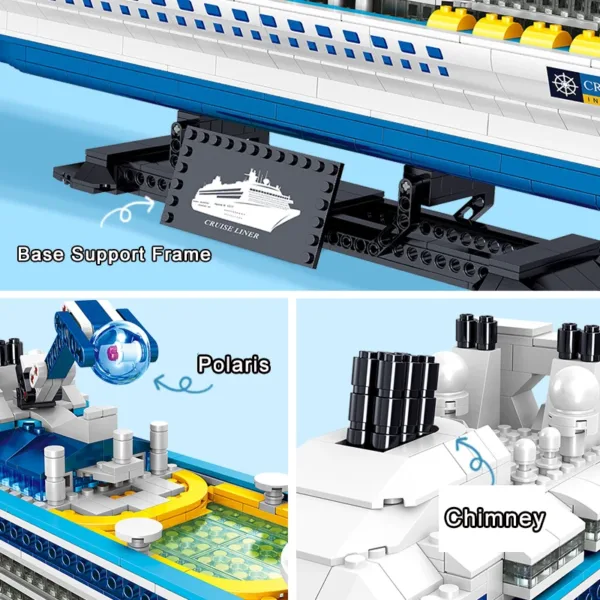 2428PCS Cruise Ship Building Blocks Set - Image 4