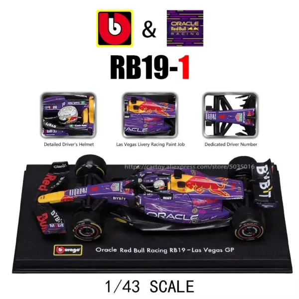 Bburago 1:43 F1 Red Bull Racing Diecast Model - Image 24