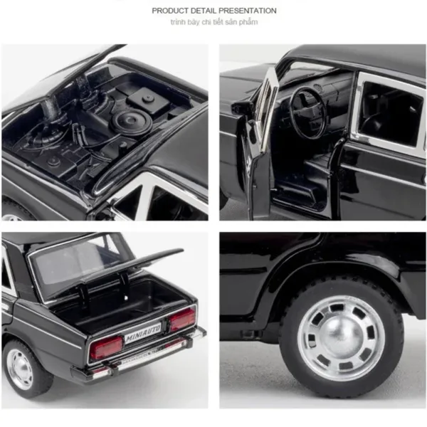 1:24 Metal Lada Retro Sedan Model Car - Image 3