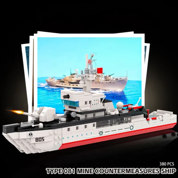 Military Ship Model Building Blocks Set