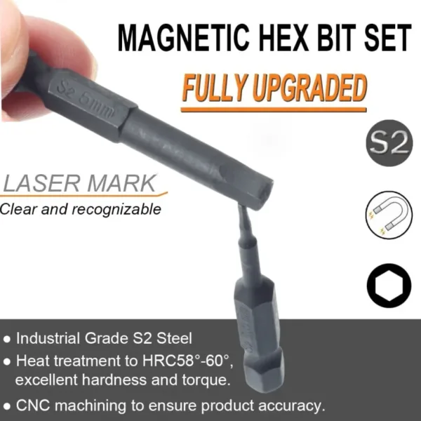 Hex Head Allen Wrench Bit Set S2 Steel - Image 5