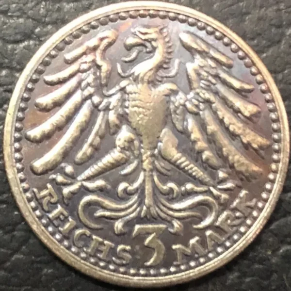 German 3 Reichsmark Replica Coin Type-2 21.6mm - Image 3