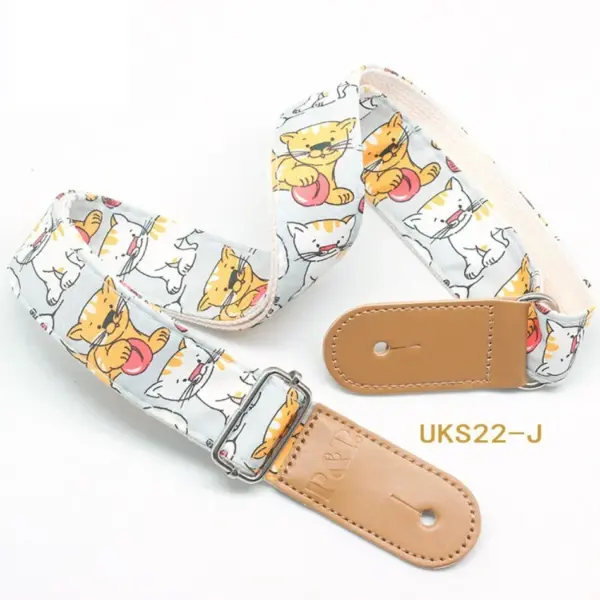 Adjustable Cartoon Cotton Ukulele Guitar Strap - Image 14