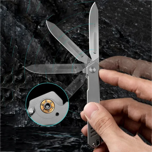 TC4 Titanium Alloy Folding Scalpel Knife - Image 2