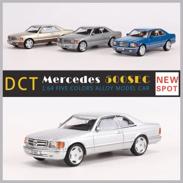 1:64 Scale Mercedes 500SEC Diecast Model Car - Image 2