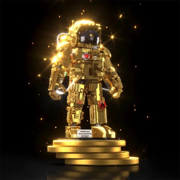 Golden Astronaut Building Blocks Set for Kids - Image 3