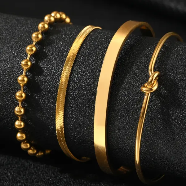 Stainless Steel Bracelet Jewelry Set for Women - Image 5