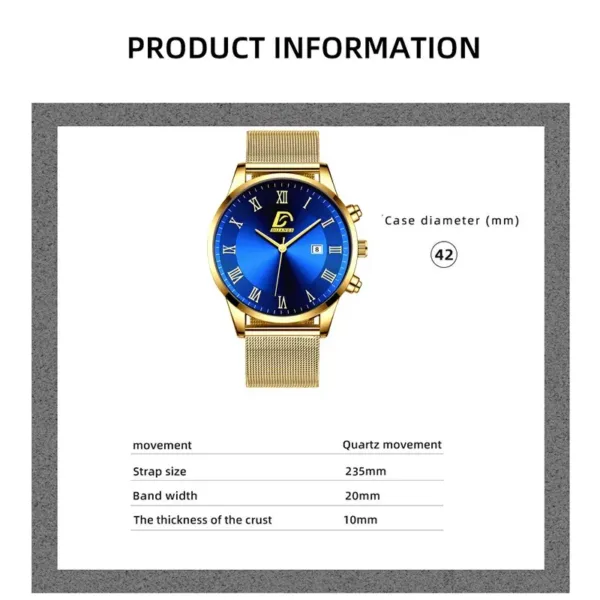 2PCS Luxury Quartz Watches for Men - Image 2