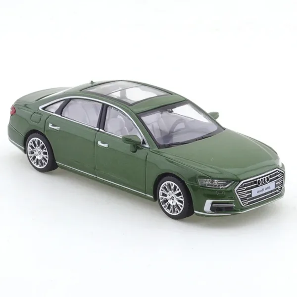 1/64 Audi A8L 2021 Green Diecast Model Car - Image 4